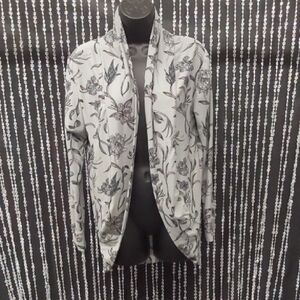 Grey Floral Women's Cardigan